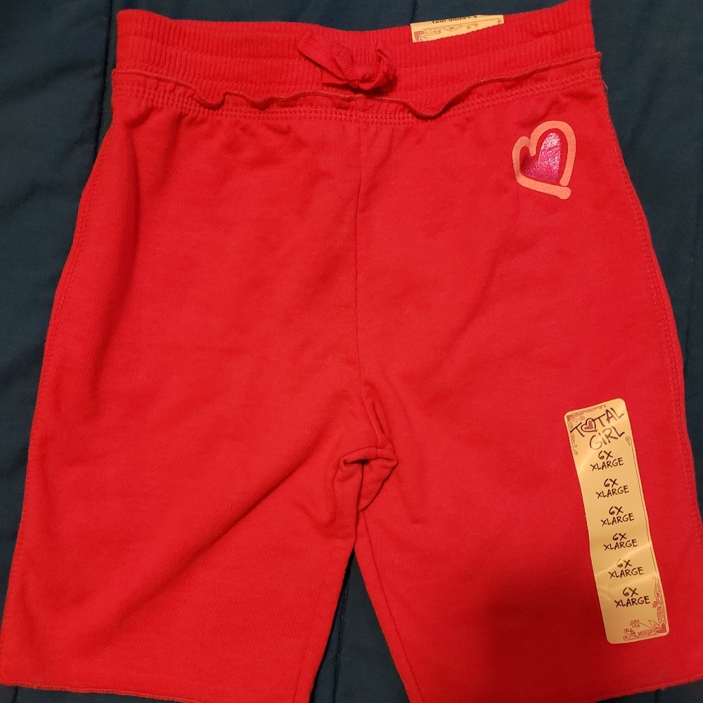 NWT long sweat shorts by Total Girl, 6X
